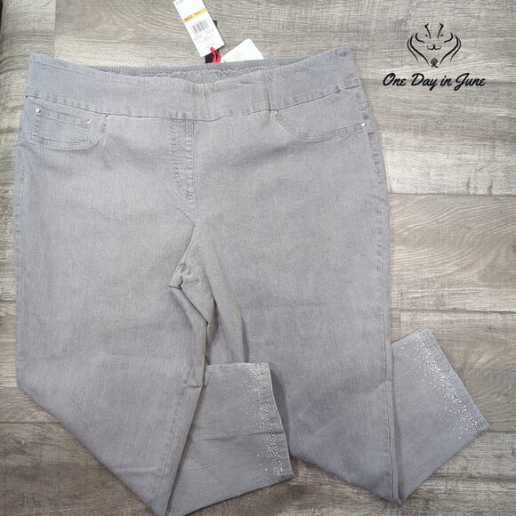 Ruby Rd. Plus Size Pull On Ankle Jeans Size 24W - Picture 1 of 6